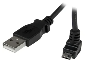 StarTech USB-A na Micro-USB čierna / Nabíjací a dátový kábel / Uhlový konektor / 1 m / 480 Mbps (USBAUB1MU)