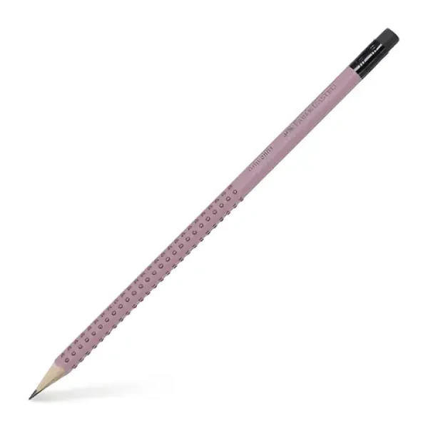 Faber-Castell Grip 2001 ružová / Grafitová ceruzka s gumou / trojhranná / tvrdosť B (217237)