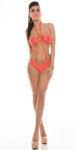 Sexy bandeau monokini with chain and glitter pink M