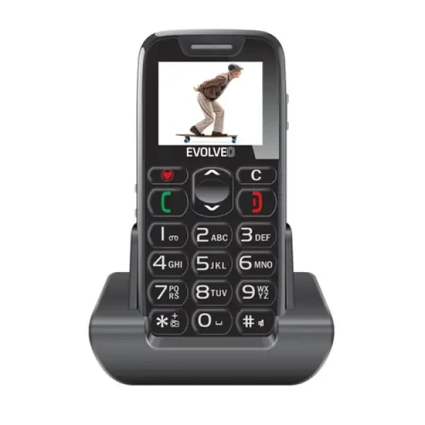 Evolveo EasyPhone XR + stojan čierna / 2.3 "/ 0.3MP / SOS / microSDHC (EP-601-XR-BK)
