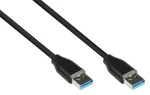 Good Connections USB 3.2 Gen 2 AA čierna / USB kábel / USB A - USB A / 0,5 m / 10 Gbps (2831-AA005S)
