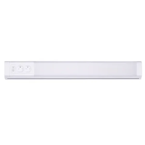 Solight WO213 LED kuchynské svietidlo / 2x zásuvka / vypínač / 10W / 4100K / 51cm (8592718025991)