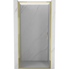 MEXEN - Exo sprchové dvere krídlové 55, transparent, zlatá 817-055-000-50-00