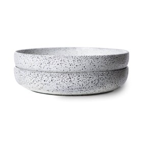 HK living Kameninový tanier Gradient Cream 21,5 cm - set 2 ks