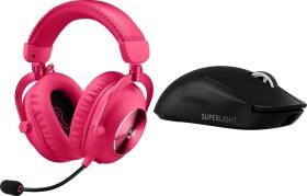 Logitech G Pro X2 Lightspeed Różowe (981-001275) + G PRO X SuperLight 2 (910-006630)