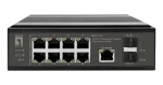 LevelOne IGP-1091 / Priemyselný switch / 8x 2,5G PoE+ / 2x 10G SFP+ / 480W PoE / Managed L3 / DIN (IGP-1091)