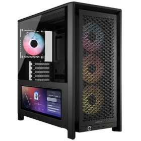 Corsair FRAME 4000D LCD RS ARGB čierna / E-ATX / 3x USB-C / 4X 120mm PWM ARGB / bez zdroja / LCD / priehľadná bočnica (CC-9011326-WW)