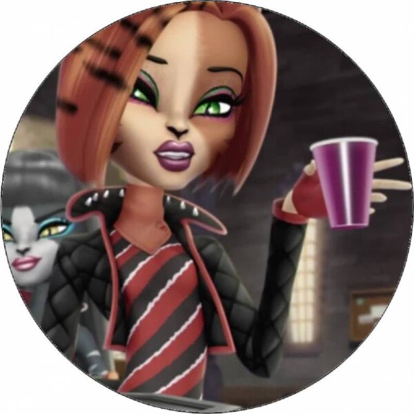 Jedlý papier Monster High bábika s kávou 19,5 cm - Pictu Hap - Pictu Hap