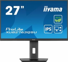 27" IIYAMA ProLite XUB2763QSU-B1 čierna / IPS / 2560x1440 / 16:9 / 2ms / 1500:1 / 350cd / repro / HDMI / DP (XUB2763QSU-B1)