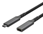 Sconn USB-C (M) - USB-C (F) 0,5 m / Predlžovací kábel / USB 3.2 / PD / textilné opletenie (FL31-74003)