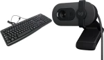 Logitech K120 920-002522 + Brio 100 / Set klávesnice a webkamery / USB / čierna