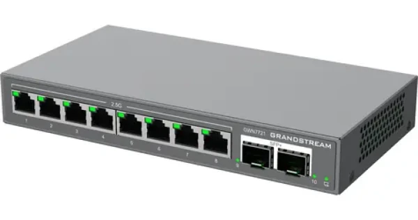 Grandstream GWN7721 / Switch / L2 Lite Managed / 8x 2,5 GbE RJ45 / 2x 10G SFP+ (GWN7721)