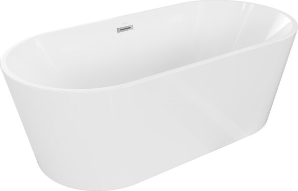 MEXEN - Luna vaňa voľne stojaca 180x80, biela, bez krytu prepadu a zátky 52031808000-SS