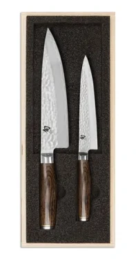 KAI Sada nožov Shun Premier Tim Mälzer DUO TDM1701 + TDM1706 / Univerzálny nôž 16,5 cm + Nôž šéfkuchára 20 cm (KAI TDMS220)