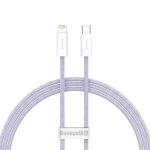 Baseus CALD040205 Kábel USB-C (M) - Lightning (M) 1 m fialová / 20W (CALD040205)