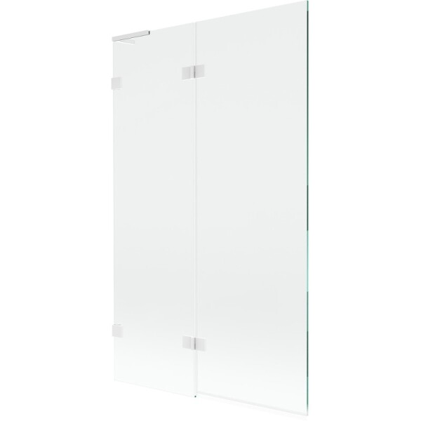 MEXEN/S - Lunar L vaňová zástena 2-krídlová ľavá 110 x 150, transparent, biela 897L-110-100-20-00-L
