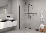 BESCO - Walk-in sprchovací kút ECO-N BLACK - FARBA rámu - Čierna, Pevná stena - Bez pevnej steny, Rozmer A - 120, Rozmer C - 195, Výplň - Číre bezpečnostné sklo - 6 mm BCEXON120BC