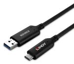 Lindy USB-A - USB-C 10 m čierna / Kábel / USB 3.2 Gen 1 / 5 Gbit/s (43395)