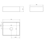 SAPHO - FORMIGO betonové umývadlo na dosku, 47,5x36,5cm, žltá mat FG122