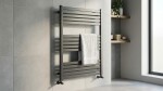 Radiátor kombinovaný SAT KH 80x60 cm čierna matná SATRAKH600800BL SATRAKH600800BL