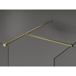 MEXEN/S - Kioto Sprchová zástena Walk-in 100 x 70, čierny vzor, zlatá kartáčovaná 800-100-202-55-70-070