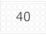 Herma etikety pre tlačiarenské stroje žlté O19 mm / Etikety / Papier / 10000 ks (2741)