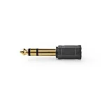 Nedis Stereo audio adaptér jack 6.35 mm (M) - jack 3.5 mm (F) 10 ks čierna / pozlátený (CAGP23930BKG)