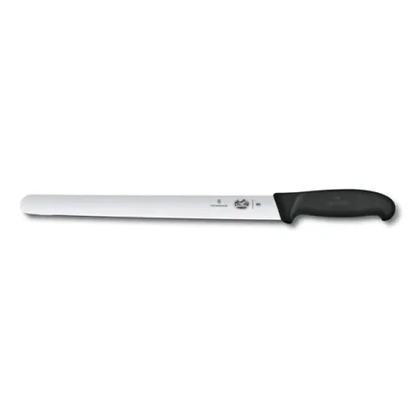 VICTORINOX Fibrox 30 cm čierna / Plátkovací nôž / Hladké ostrie / Fibrox rukoväť (5.4203.30)