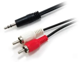 Equip Audiokábel Jack 3,5mm - 2x RCA čierna / Audio kábel / 2,5 m (14709207)