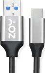 ZOY ZCAC1 čierno-strieborná / USB kábel / USB-A (M) - USB-C (M) / 1 m (ZCAC1)