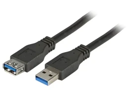 EFB predlžovací kábel USB-A čierna / Predlžovací kábel / USB-A - USB-A / USB 3.2 Gen 1 (5 Gbit/s) / 5 m (K5237.5)