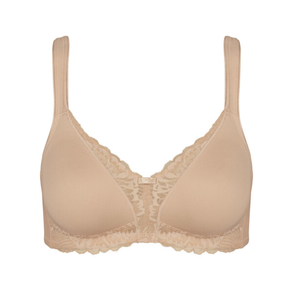 Dámska moderná čipkovaná+bavlnená podprsenka N - NEUTRAL BEIGE - béžová 00EP - TRIUMPH BROWN 90E