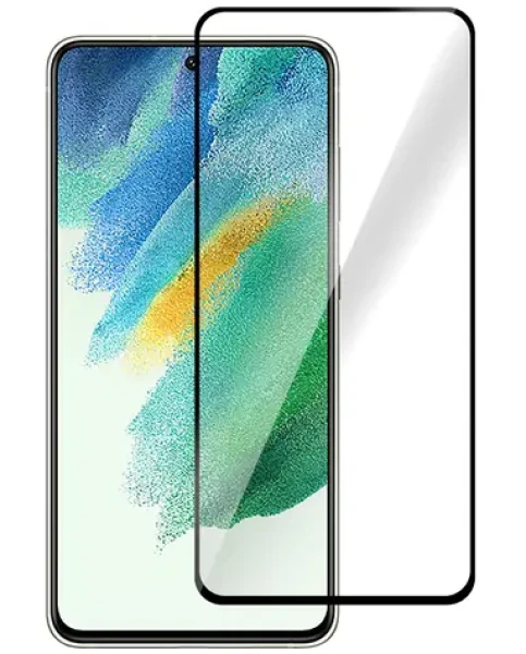 ESTUFF Tvrdené sklo Samsung Galaxy S21 FE 5G / Ochranné sklo / Temperované sklo / Plné nalepenie (ES504087)