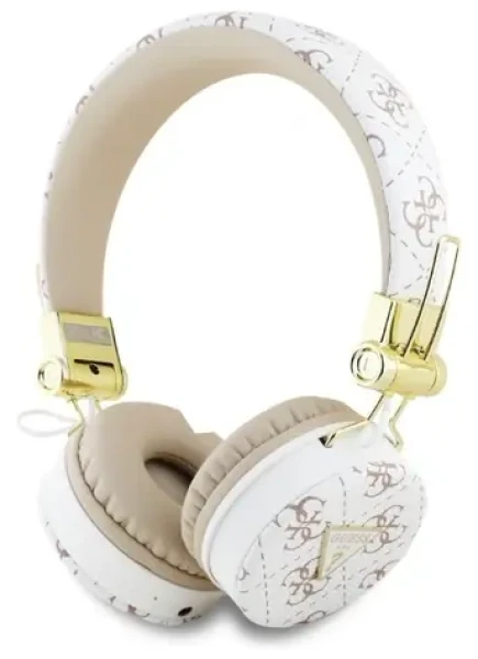 Guess GUBH70E4PTMH 4G Triangle biela / Slúchadlá / On-ear / Bluetooth / ENC (GUBH70E4PTMH)