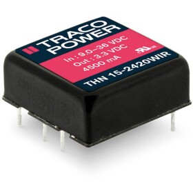TracoPower THN 15-4822WIR DC / DC menič napätia, DPS 48 V/DC +12 V/DC, -12 V/DC 625 mA 15 W Počet výstupov: 2 x; THN 15-4822WIR