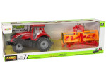 Mamido Červený Traktor s Kultivátorom s Fričným Pohonom