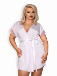 Elegantný župan girll peignoir XXL - Obsessive XXL bílá