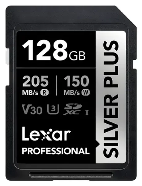Lexar Professional SILVER PLUS SDXC 128GB / Pamäťová karta / čítanie: 205 MB/s / zápis: 150 MB/s / UHS-I / V30 (LSDSIPL128G-BNNNG)