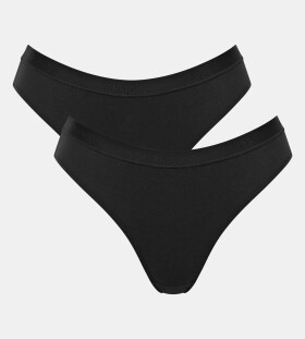 Dámske nohavičky GO Casual High leg 2P - BLACK - black 0004 - SLOGGI BLACK L