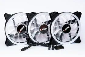1stCool AURA EVO 1 ARGB / Sada ventilátorov / 120 mm / 3 ks / ARGB / radič (KIT-AURA-EVO-1)