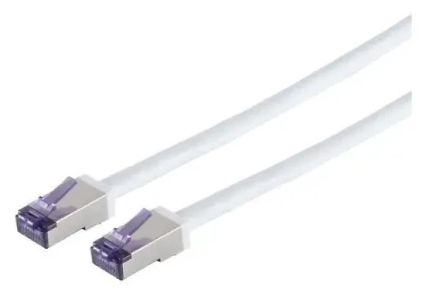 Lanview HIGH-FLEX Cat6a S/FTP biela / Sieťový kábel / RJ-45 / 0,5 m / PoE (LVN-CAT6A-FLEX-50CMWH)