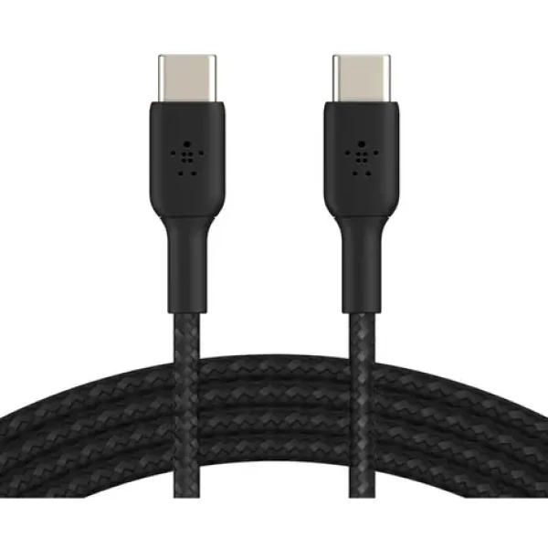 Belkin BOOST CHARGE napájací kábel opletený USB-C na USB-C čierna / 60W / 2m (CAB004bt2MBK)