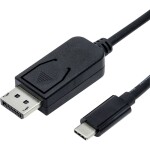 Value USB-C® / DisplayPort káblový adaptér USB-C ® zástrčka, Konektor DisplayPort 1.00 m čierna 11.99.5845 Kábel pre displeje USB-C®; 11.99.5845