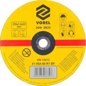 Vorel Rezný kotúč na kov 230 mm / Rezný kotúč / Priemer 230 x 22 mm / Hrúbka 1,6 mm