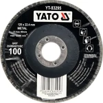 YATO Lamelový brúsny kotúč korundový vypuklý / Brúsny kotúč / 125 x 22,2 mm / Zrnitosť P40