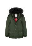 Chlapčenský kabát s kapucňou, Minoti, 11COAT 21, khaki - 158/164 | 13/14let