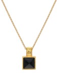 Hot Diamonds Prekrásny náhrdelník s diamantom a onyxom Jac Jossa Hope DP914 (retiazka, prívesok)