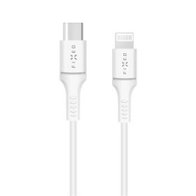 FIXED Dátový a nabíjací USB-C kábel s konektorom Lightning biela / MFI certifikácia / 15W (FIXD-CL-WH)