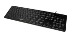 LogiLink Klávesnica s LED podsvietením čierna / Klávesnica / DE layout / USB / 104 kláves (ID0138)