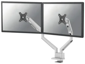 Neomounts DS70-250SL2 strieborná / stolný držiak na dva monitory / 17-32" / otočný / VESA 75x75 - 100x100 / nosnosť 18 kg (DS70-250SL2)